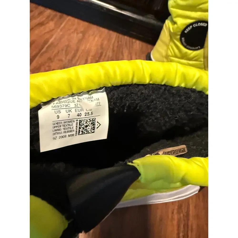 Women's Neon Yellow Converse MC WR Boot High Lemon Venom Boots - Sz  9